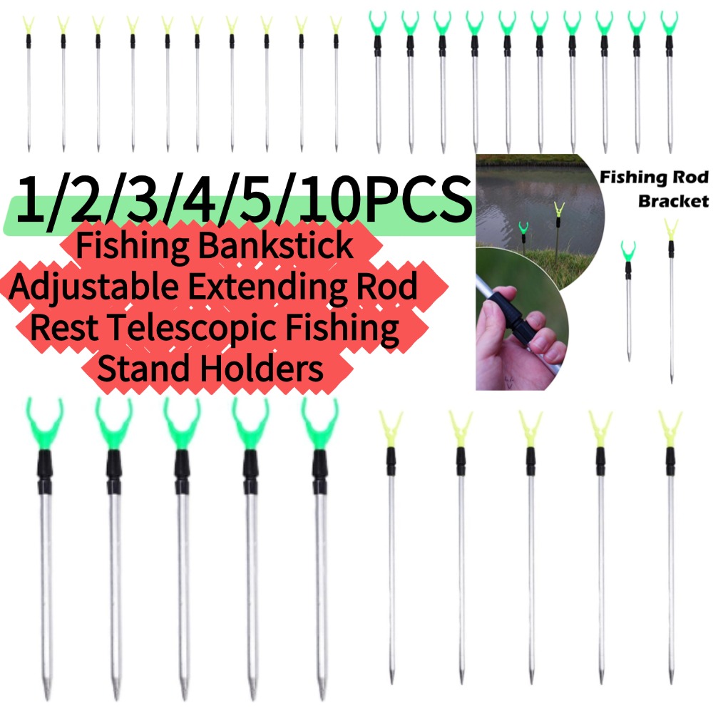 Fishing Rod Pod - 1/5/10pcs * 50/80cm Vissen Bankstick Verstelbare