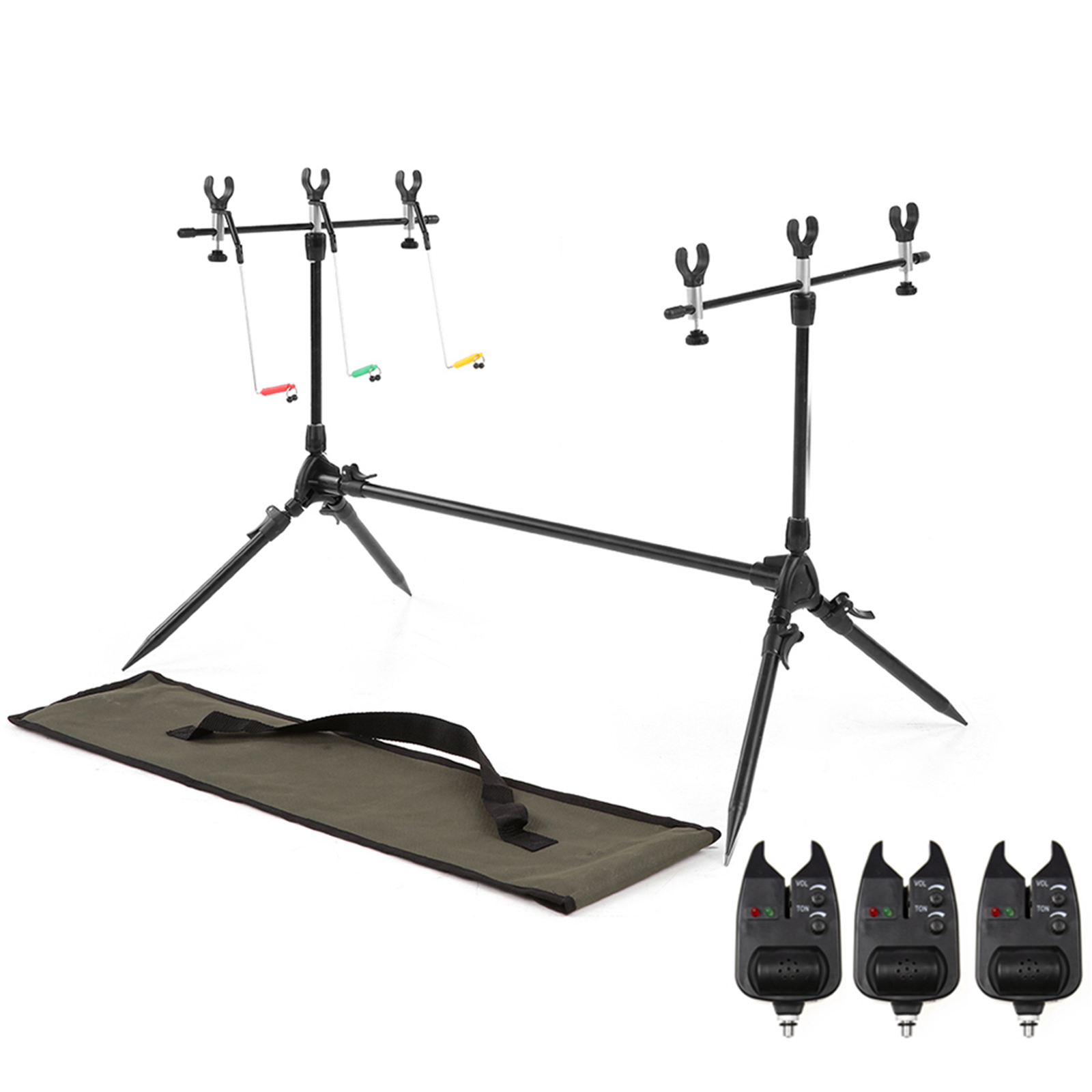 Fishing Rod Pod - Lixada 3-In-1 Hengel Pod Standhouder Verstelbare