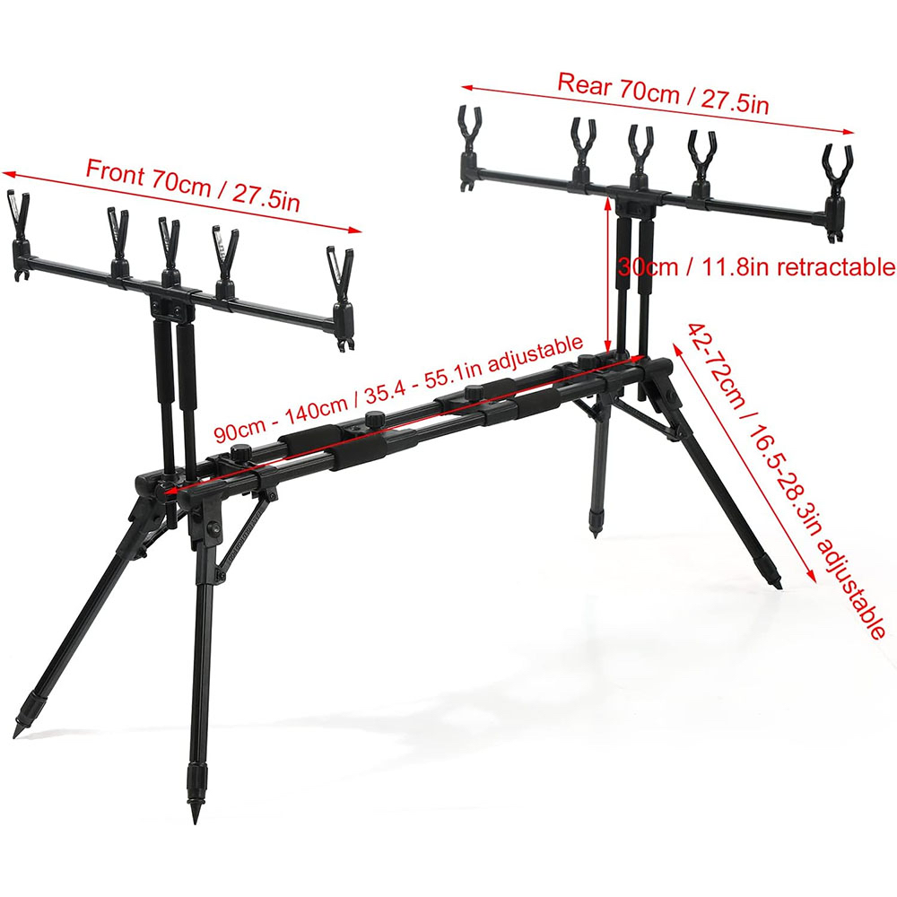 JSFUN Verstelbare hengelstanda - Fishing Rod Pod recensie en prijs